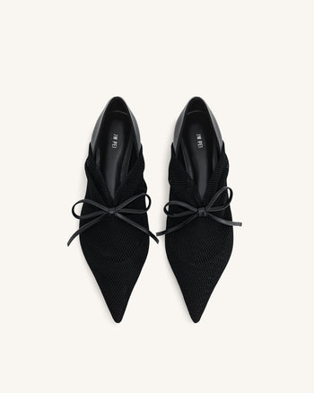 Reilly Ballerine Con Rete A Maglie - Nero