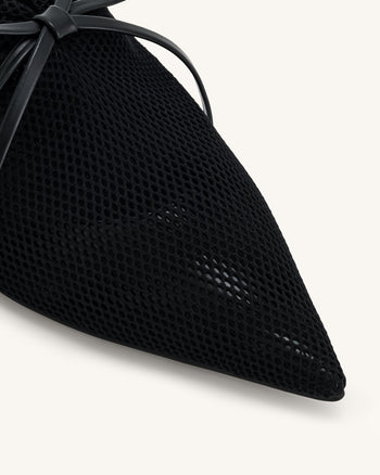 Reilly Ballerine Con Rete A Maglie - Nero