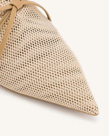 Reilly Ballerine Con Rete A Maglie - Albicocca