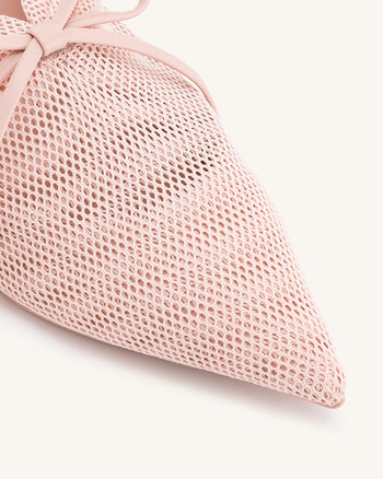 Reilly Ballerine Con Rete A Maglie - Rosa Beige