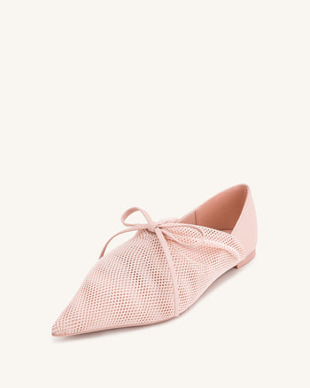 Reilly Ballerine Con Rete A Maglie - Rosa Beige