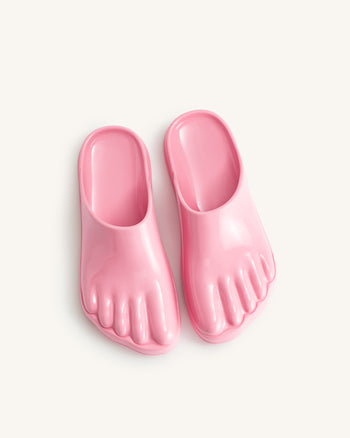 Hayley Mule Piatte a Punta - Rosa