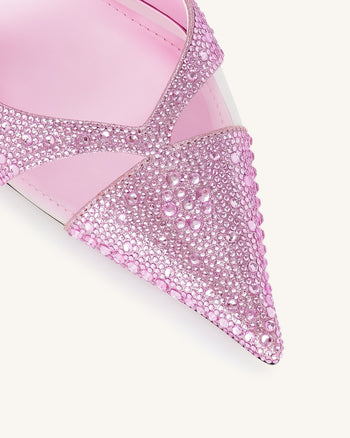 Décolleté con Cristalli Artificiali Haidi - Rosa