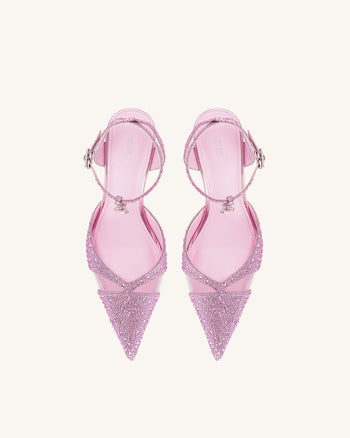 Décolleté con Cristalli Artificiali Haidi - Rosa