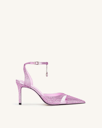 Décolleté con Cristalli Artificiali Haidi - Rosa