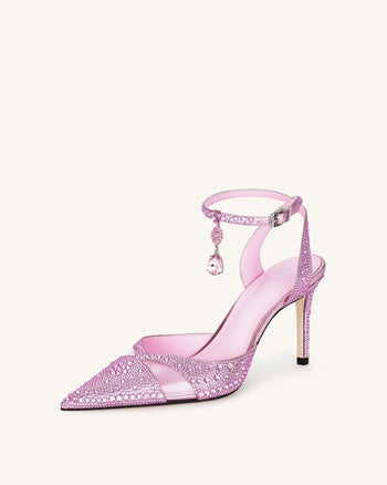 Décolleté con Cristalli Artificiali Haidi - Rosa