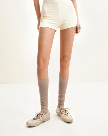 Caitlin Sneakers Ballerina con Lacci - Beige