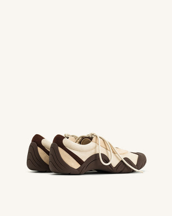Caitlin Sneakers Ballerina con Lacci - Marrone Chiaro