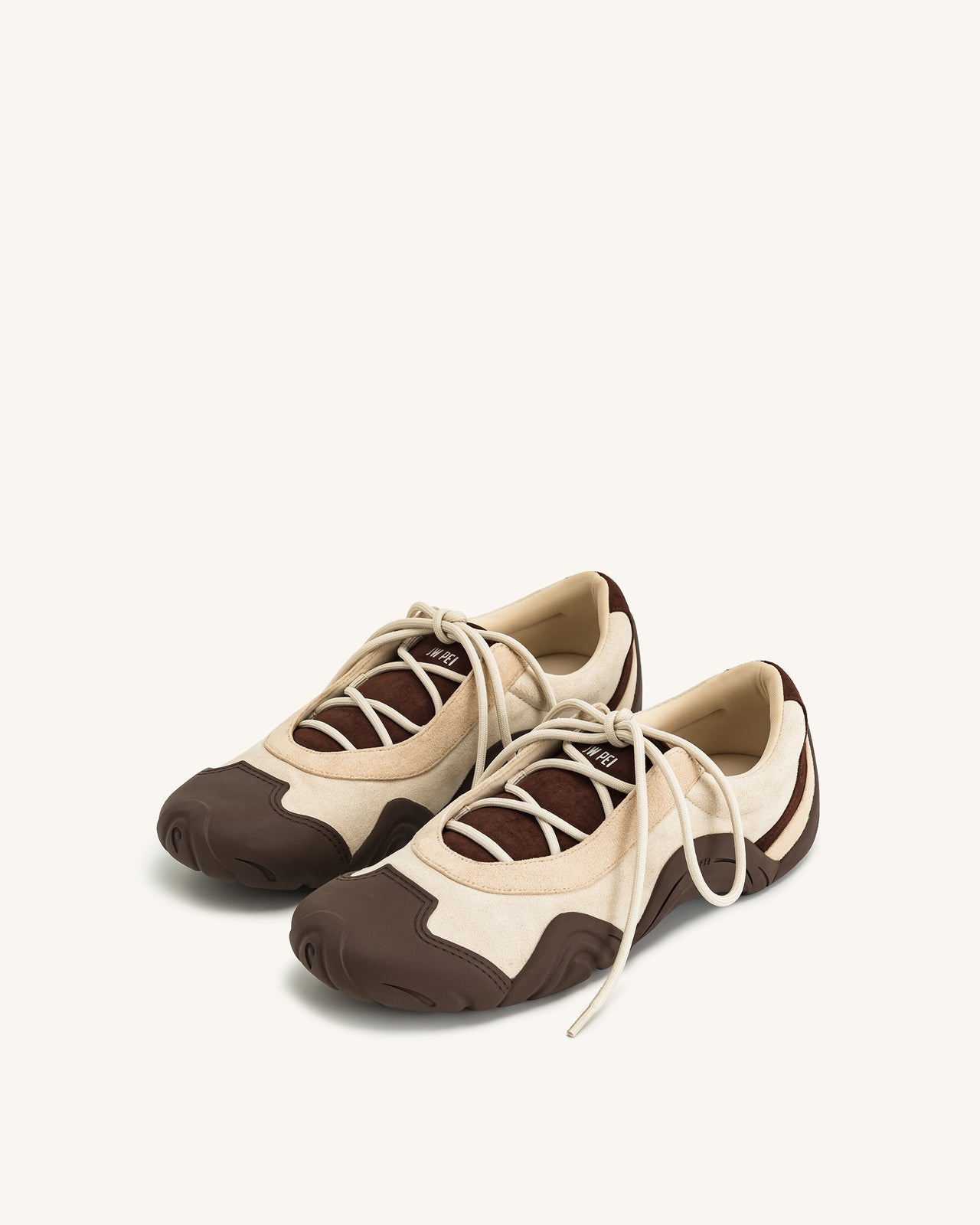 Caitlin Sneakers Ballerina con Lacci - Marrone Chiaro
