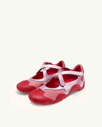 Caitlin Baskets ajourées en mesh - Rose