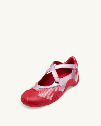 Caitlin Baskets ajourées en mesh - Rose