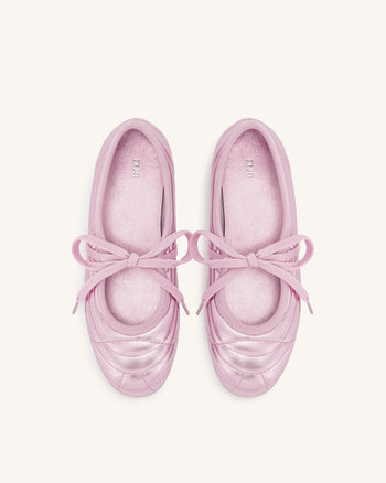 Ballerine allacciate con impunture Erika - Rosa