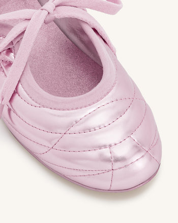 Ballerine allacciate con impunture Erika - Rosa
