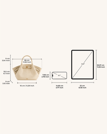 Hana Mini Borsa a Tracolla in Finta Pelle Scamosciata - Bianco Avorio