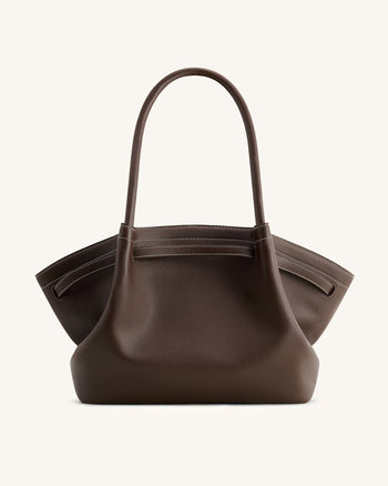 Hana Borsa tote grande - Marrone scuro