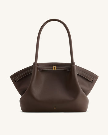 Hana Borsa tote grande - Marrone scuro