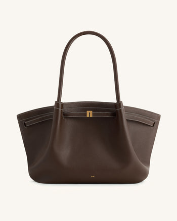 Hana Borsa tote grande - Marrone scuro
