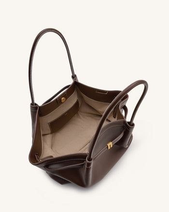Hana Borsa tote grande - Marrone scuro