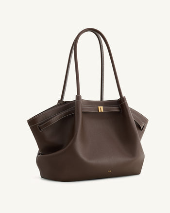 Hana Borsa tote grande - Marrone scuro