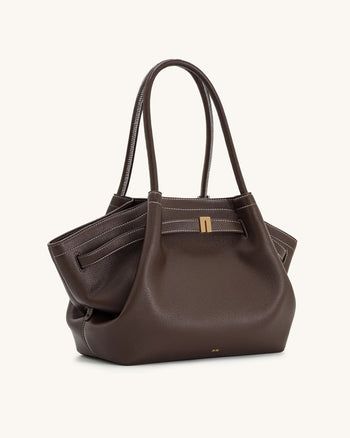 Hana Borsa tote grande - Marrone scuro