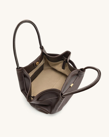 Hana Borsa tote grande - Marrone scuro