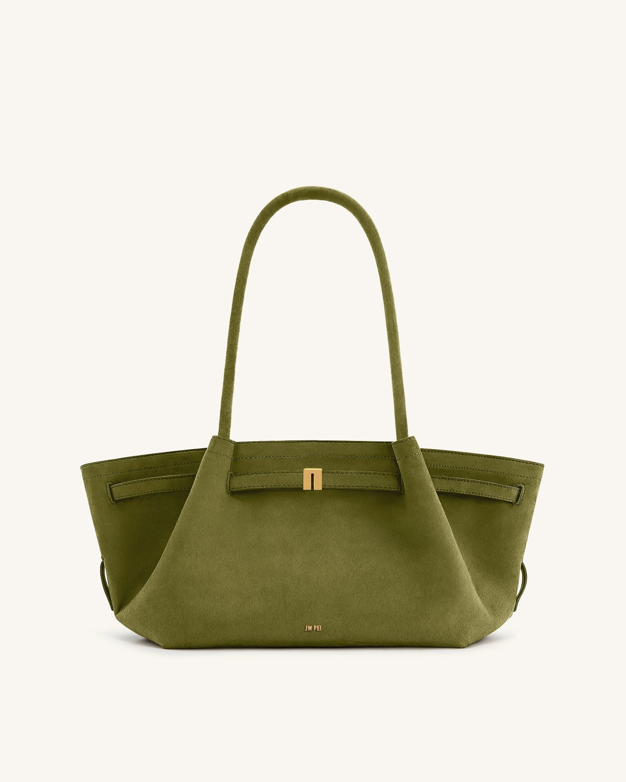 Hana Borsa Tote Ampia in Ecocamoscio - Verde Oliva