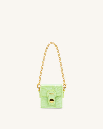 Square Mini Box - Limone Verde Lizard