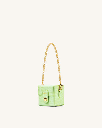 Square Mini Box - Limone Verde Lizard
