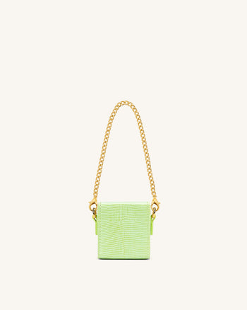 Square Mini Box - Limone Verde Lizard