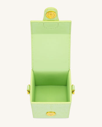 Square Mini Box - Limone Verde Lizard