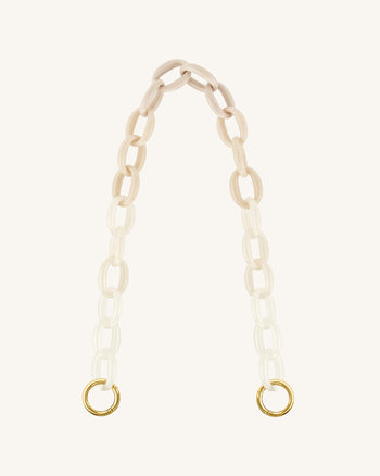 Mya Gradient Acrylic Chain Spalla - Ivory