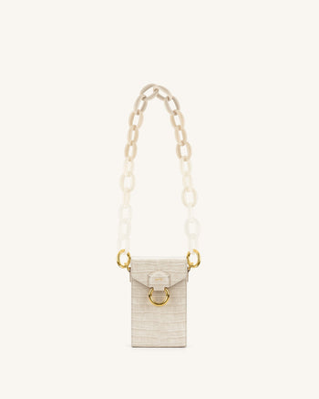 Mya Gradient Acrylic Chain Spalla - Ivory