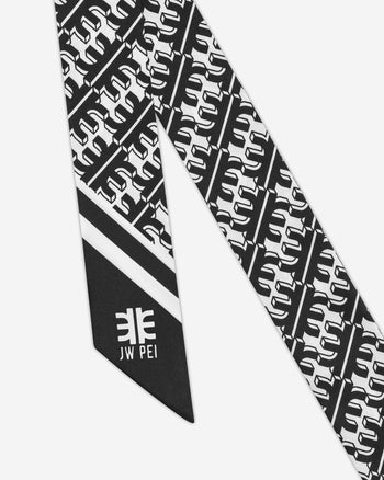 Sciarpa FEI In Twill Di Seta Sintetica - Nero