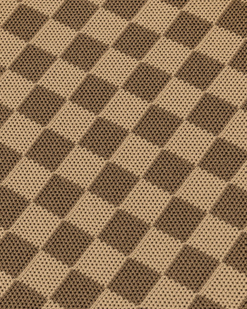 Shea Borsa Tote a scacchiera in tessuto a maglia - Brown