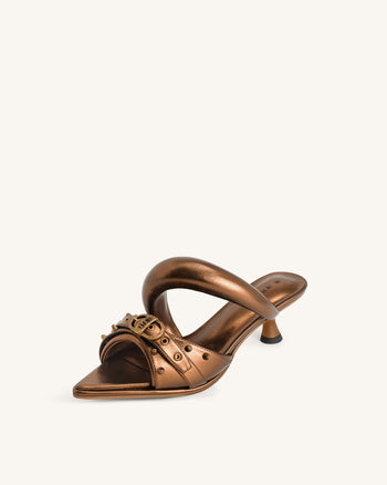 Sara sabot borchiato metallico - Oro