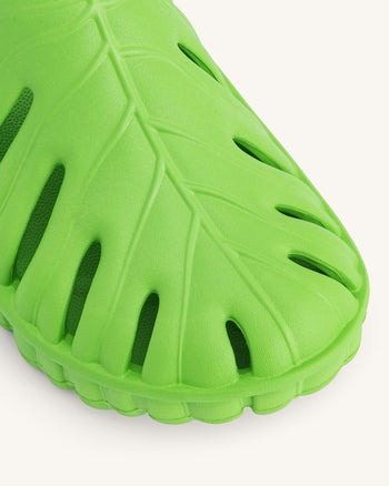 Zoccolo con piattaforma e foglia di Tara - Verde neon