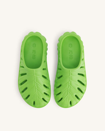 Zoccolo con piattaforma e foglia di Tara - Verde neon