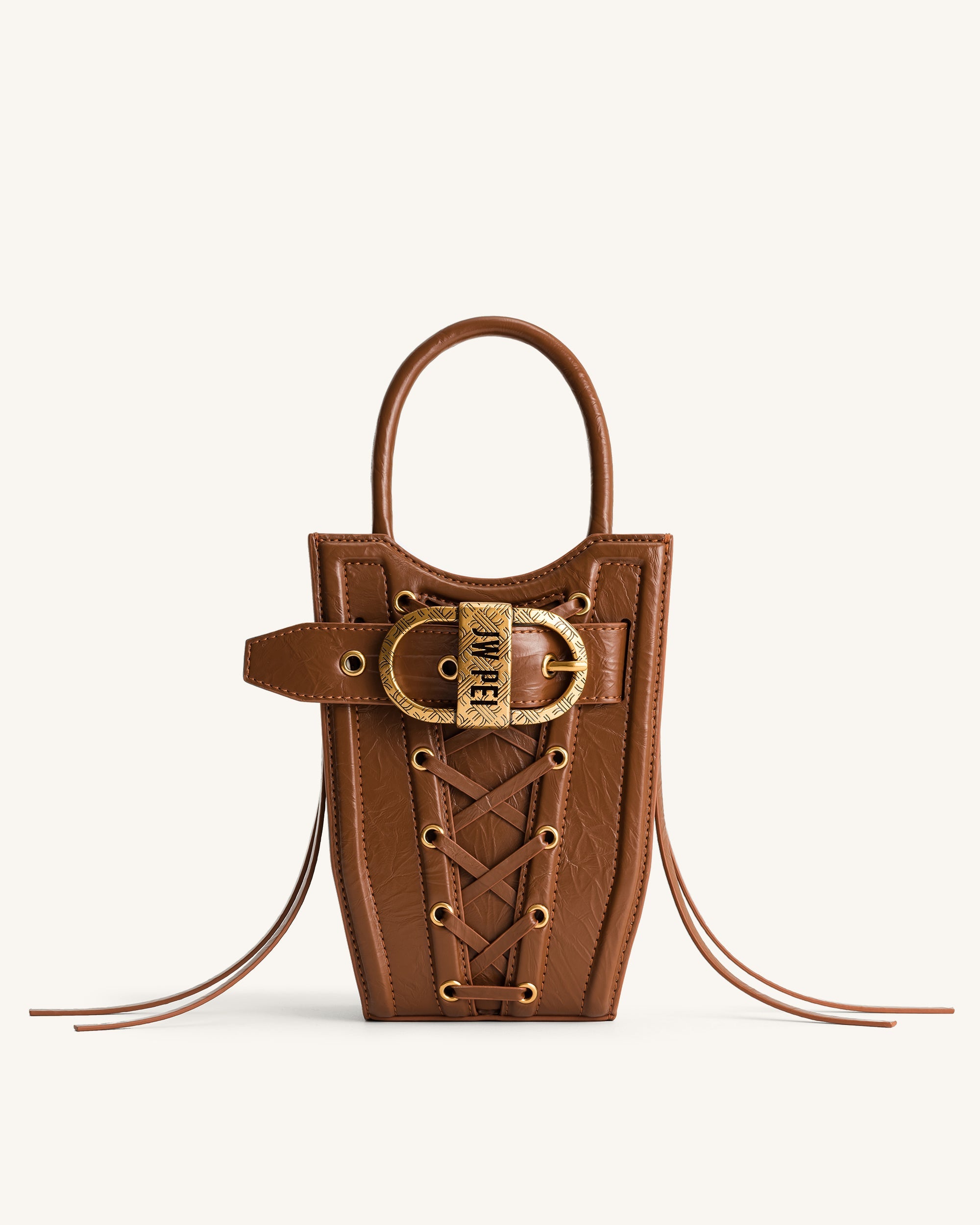 Mini Borsa A Tracolla Donna In Maglia Marrone Con Motivo Orso - Porta Cellulare, Piccola E Leggera (18x12 Cm), Ideale Per Viaggi E Shopping