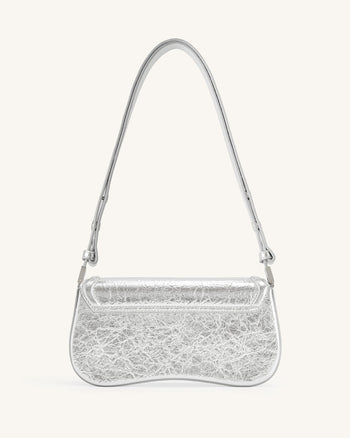 Borsa a tracolla in metallo Joy - Argento