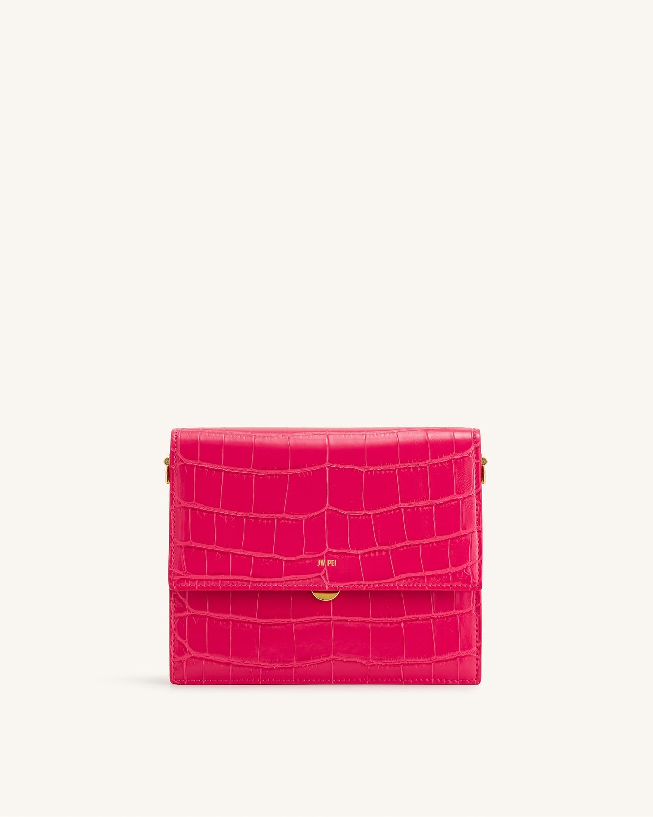 Mini Tracolla a Patta - Coccodrillo Magenta