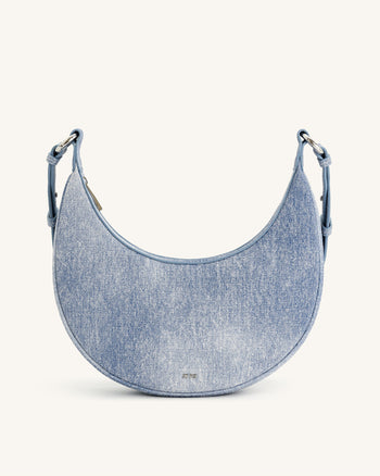 Borsa a tracolla in denim stampato Carly - Blu