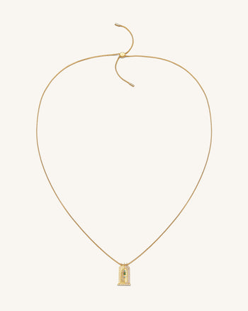 Collana Pendente Arco Piccolo Romano - Placcato oro 18 ct & Zircone Multicolor