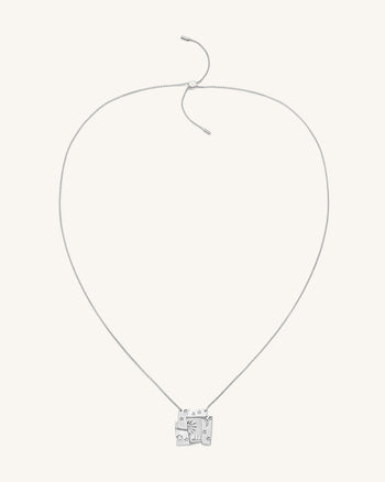 Collana Combinazione Cosmo - Placcato oro bianco 18 ct & Zircone Multicolor