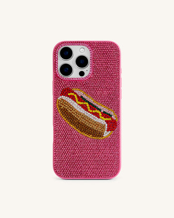 Custodia per iPhone Hot Dog – Rosa Multicolore