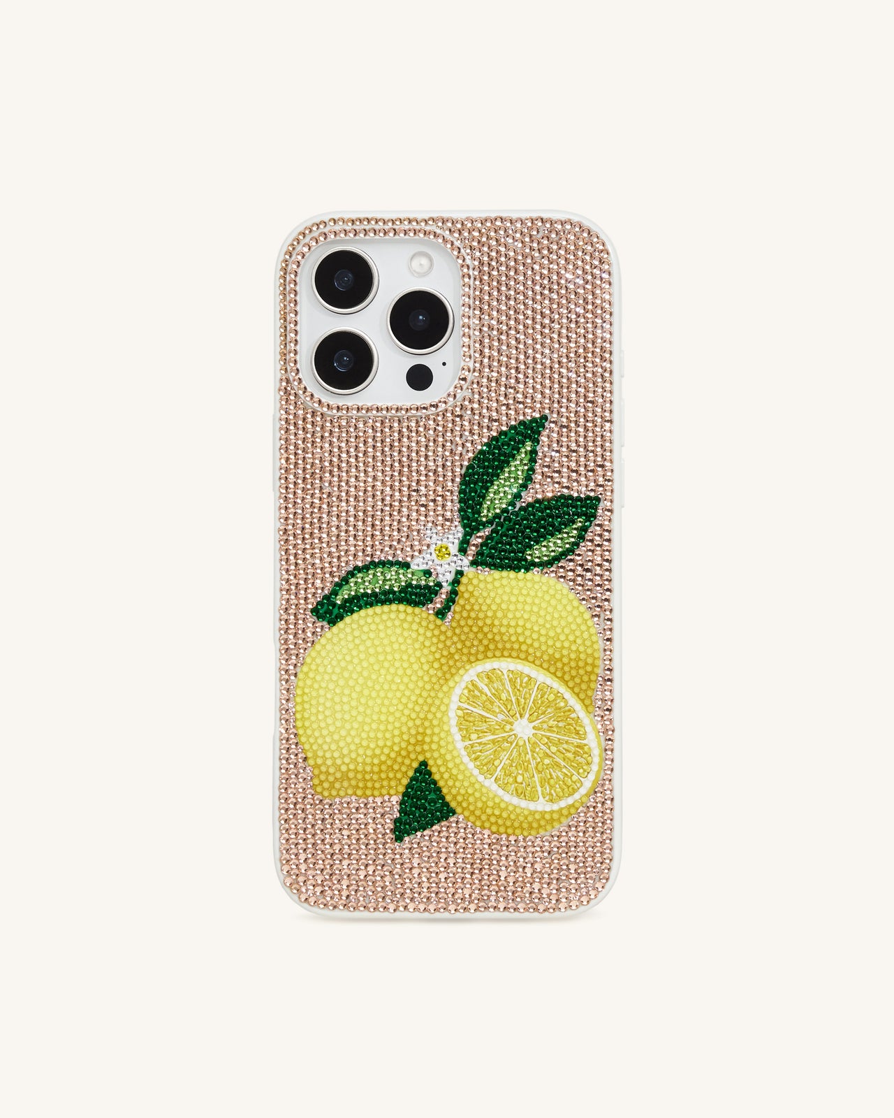 Custodia per Telefono Limone in Cristallo Artificiale - Oro