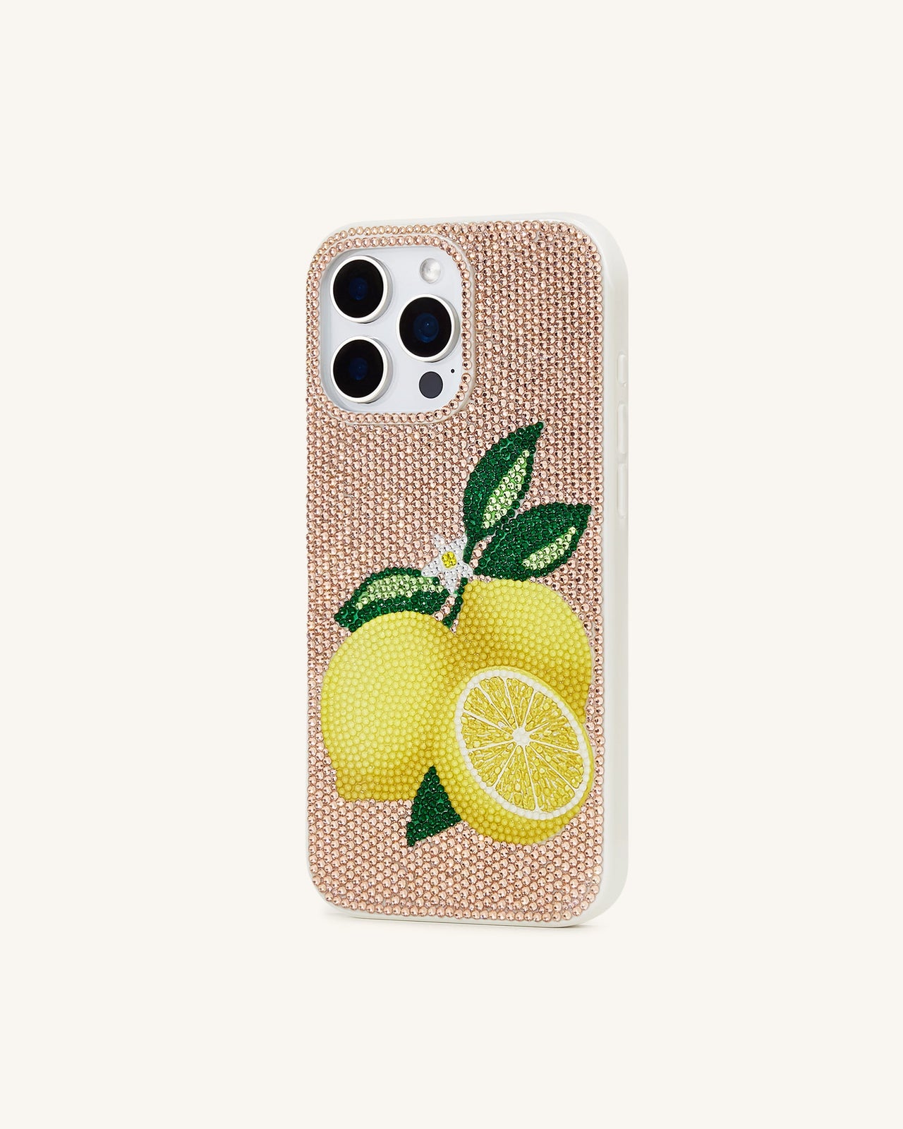 Custodia per Telefono Limone in Cristallo Artificiale - Oro