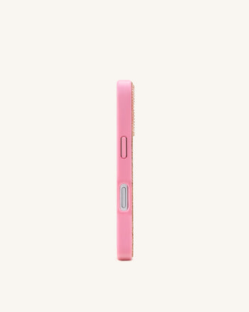 Custodia per Telefono con Cristalli Artificiali a Forma di Limone - Rosa