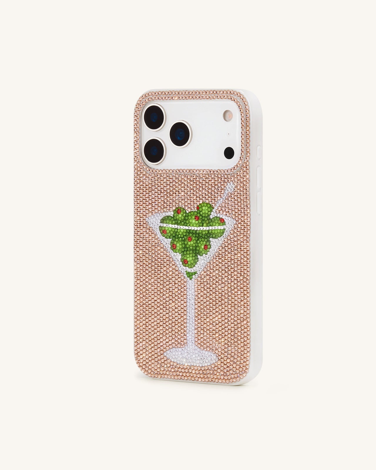 Olive Martini Custodia per Telefono in Cristallo Artificiale - Oro