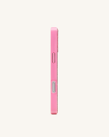 Funda de Teléfono con Brillos de Corona Holiday - Rosa
