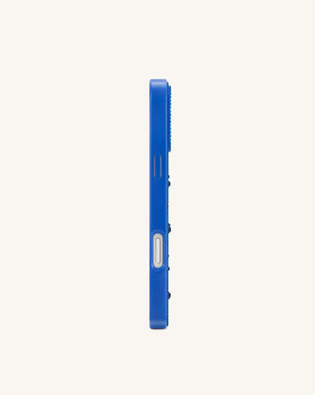 Cover per telefono con occhio turco artificiale decorato con cristalli - Blu